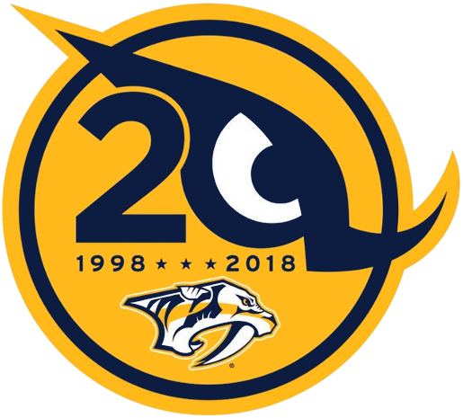 Nashville Predators 2018 Anniversary Logo iron on transfers for T-shirts